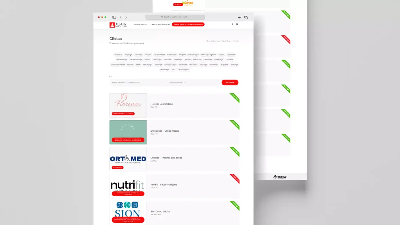 Criação de site para Albany Medical: imagem 3