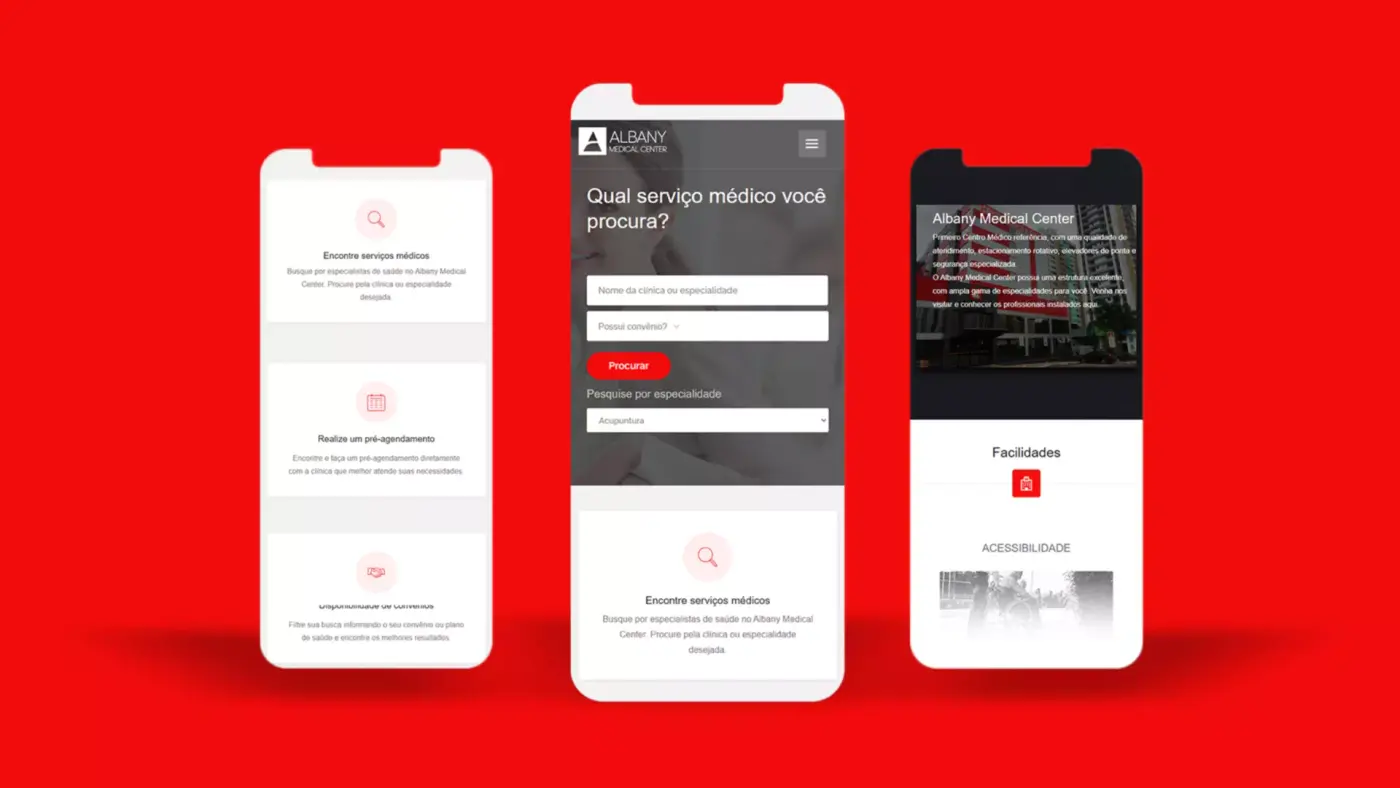 Criação de site para Albany Medical: imagem 5