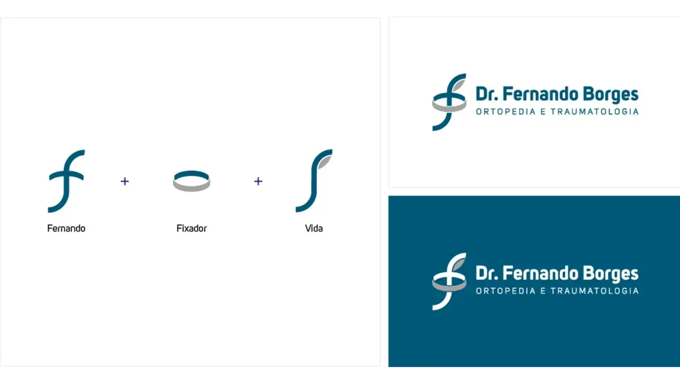 Criação de site, logomarca e identidade visual (cartão de visita, crachá, pasta) para Dr. Fernando Borges: imagem 2