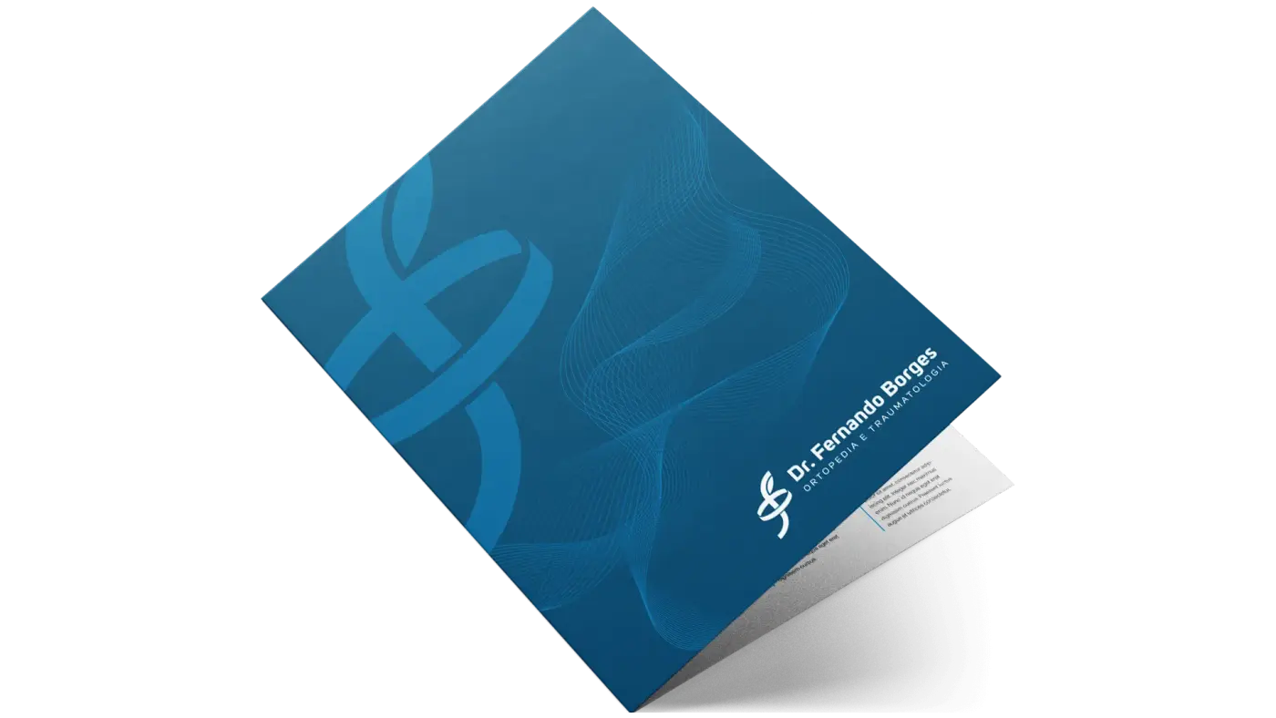 Criação de site, logomarca e identidade visual (cartão de visita, crachá, pasta) para Dr. Fernando Borges: imagem 4