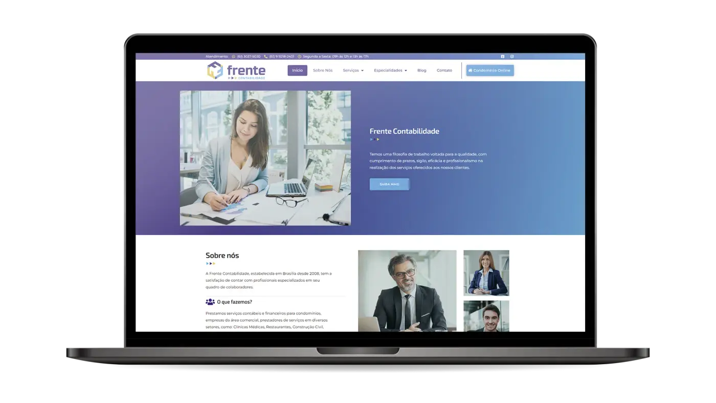 Criação de site para Frente Contabilidade: imagem 1