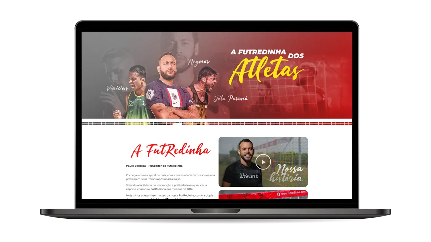 Criação de landing page para Fut Redinha: imagem 1