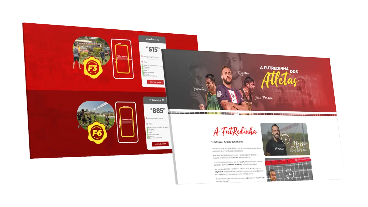 Criação de landing page para Fut Redinha: imagem 2