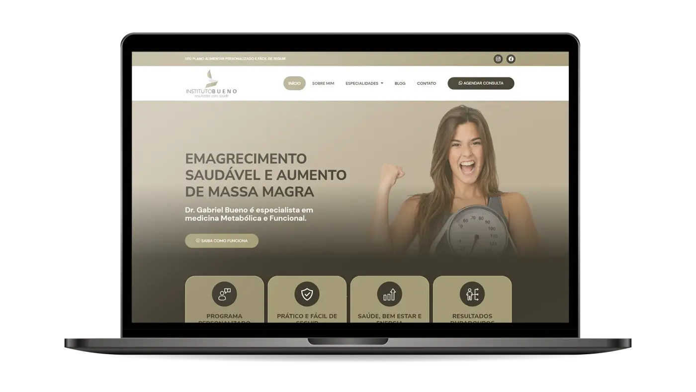 Criação de Site para Gabriel Bueno Nutricionista: imagem 1