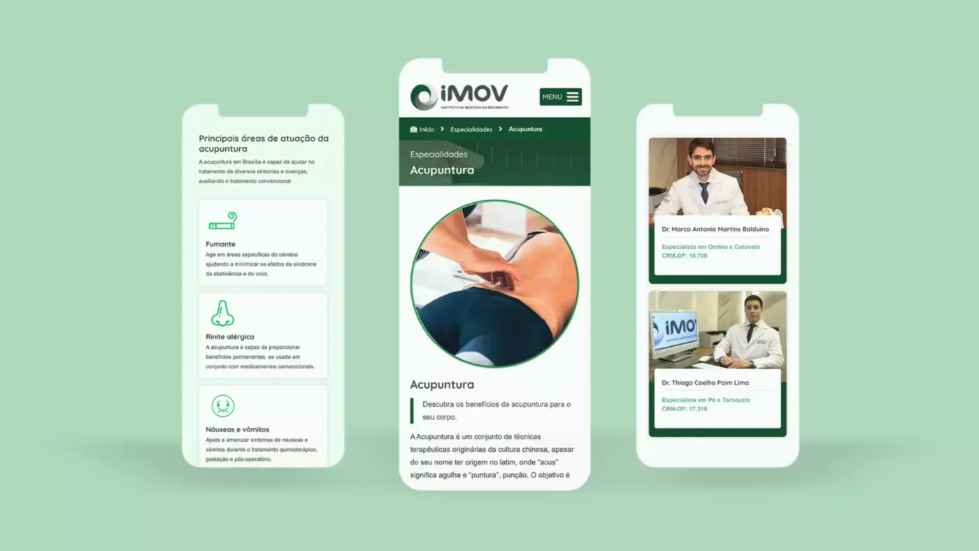 Criação de site e marketing médico para Imov: imagem 5