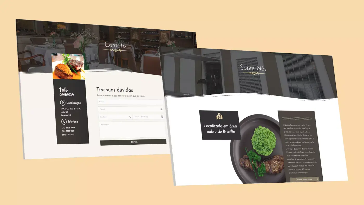 Criação de Site para Lakes Restaurante: imagem 2