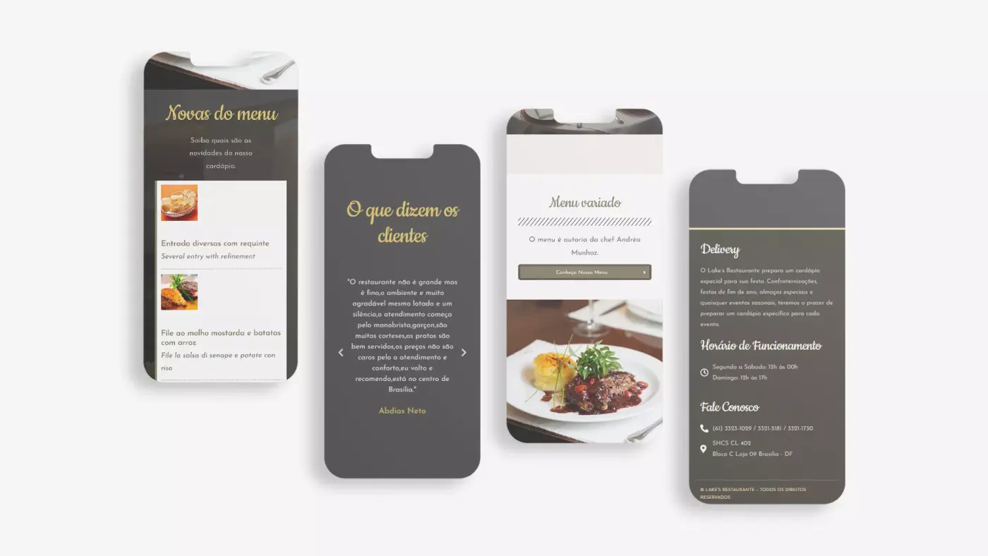 Criação de Site para Lakes Restaurante: imagem 4