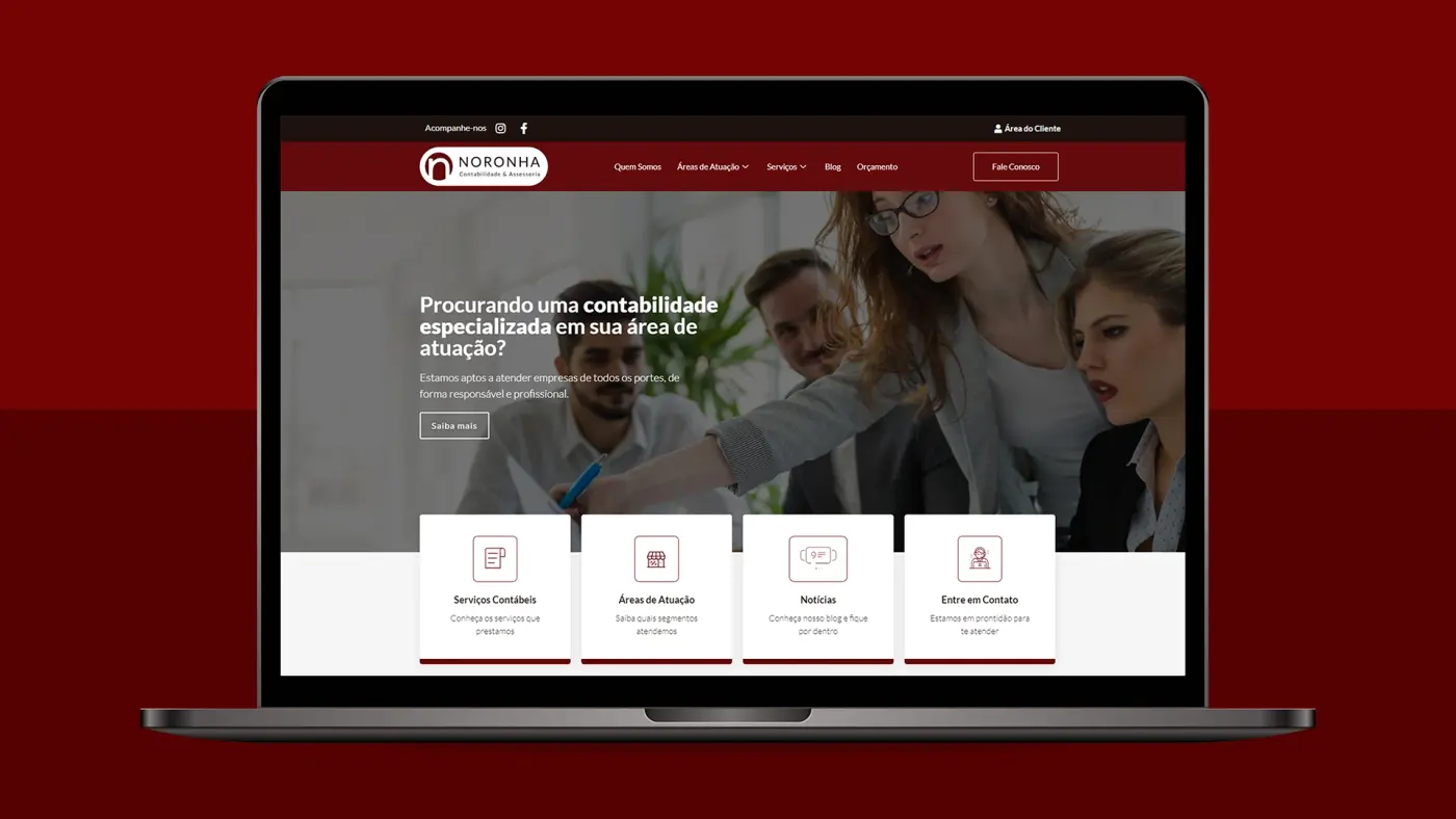 Criação de site para Noronha Contabilidade: imagem 1