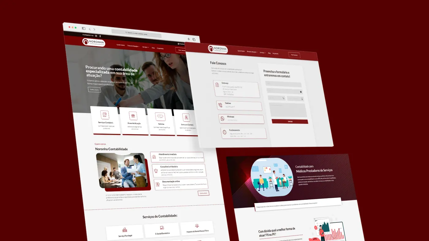Criação de site para Noronha Contabilidade: imagem 2