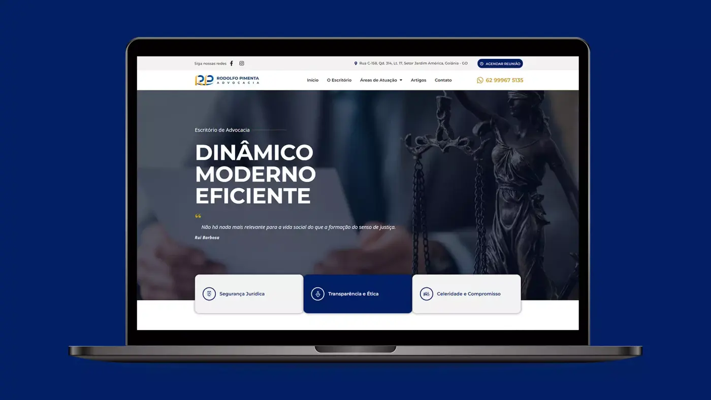 Criação de site para Rodolfo Pimenta Advocacia: imagem 1