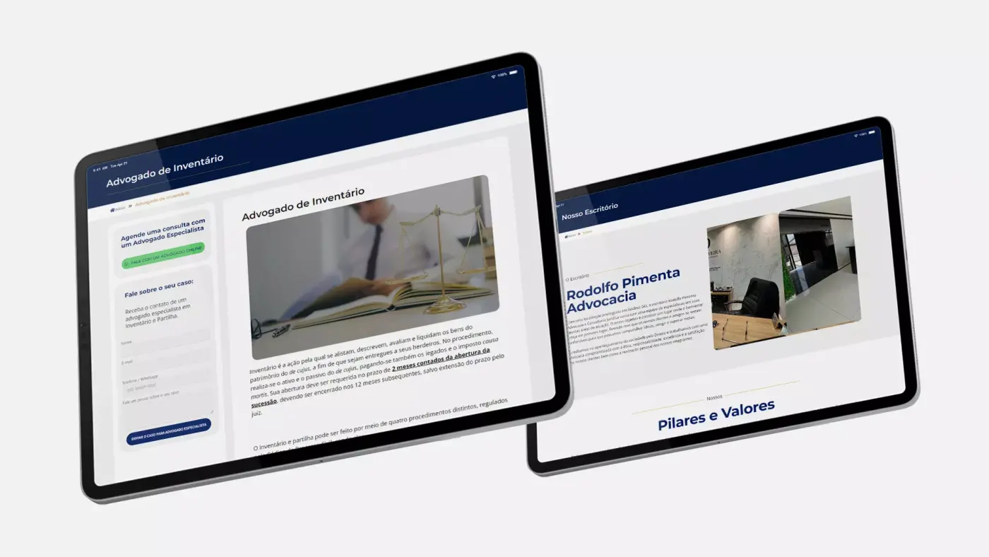 Criação de site para Rodolfo Pimenta Advocacia: imagem 2