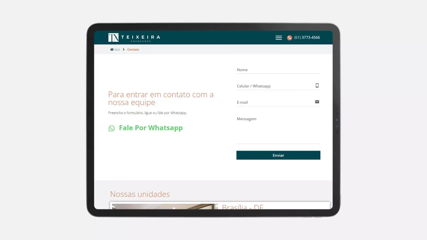 Criação de site para Teixeira Advocacia: imagem 2