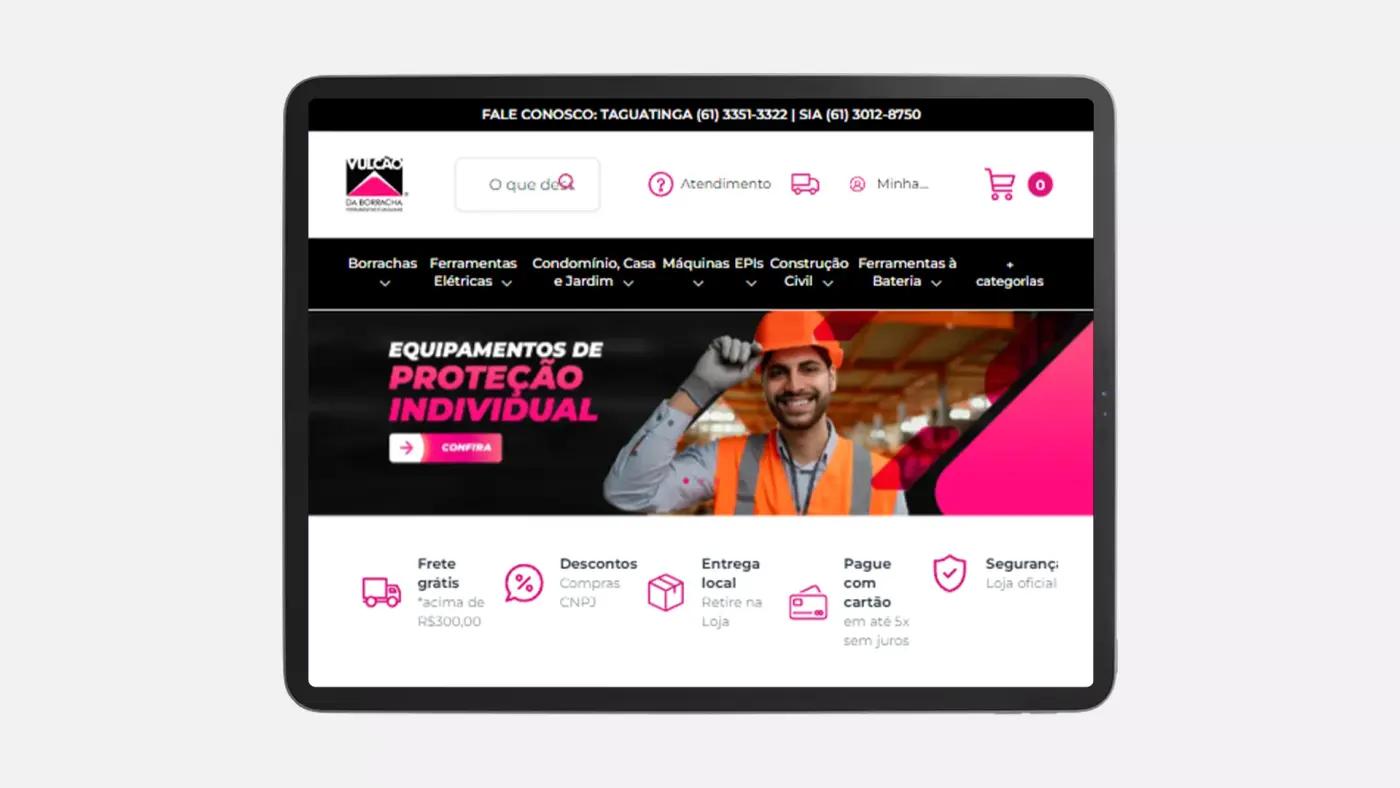 Criação de loja virtual / site para Vulcão da Borracha: imagem 3
